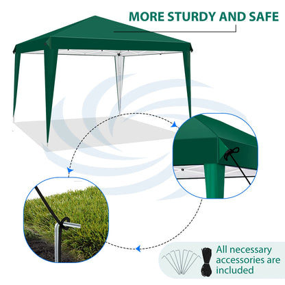 Kiosque Pliant Pop-Up 3x3 m – Toile Oxford 420D UPF 50+, Imperméable, Sac de Transport Inclus
