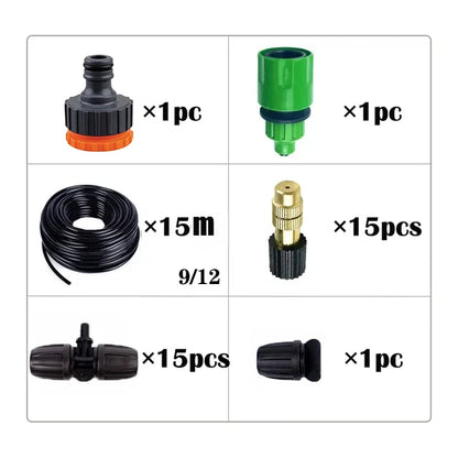 Système d'arrosage automatique 5-20m – Kit d'irrigation par aspersion pour jardin et plantes en pot