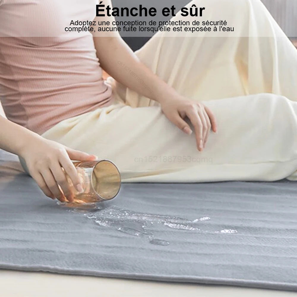 Couverture Chauffante Électrique 70x150cm 220V Thermostat Automatique Plaid Chauffant Matelas