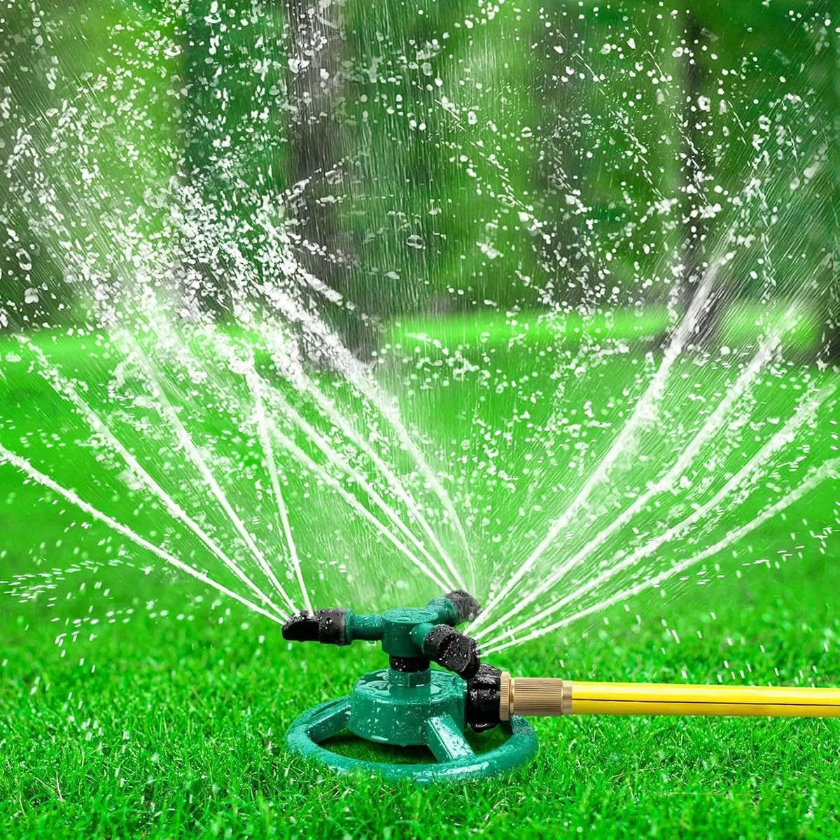 Arroseur Rotatif 360° Réglable – Grande Couverture, Pelouse, Jardin & Potager