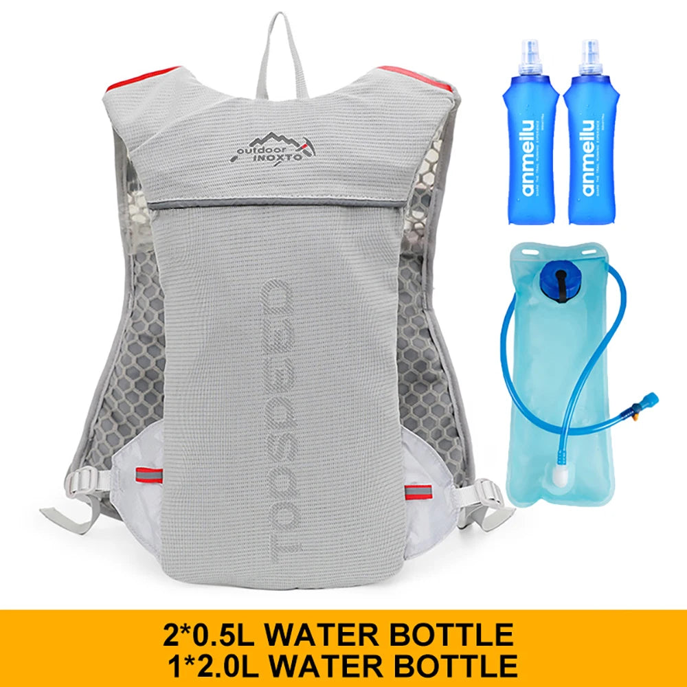 Sac à dos ultraléger 5L pour la course en pleine nature, gilet d'hydratation pour le jogging, respirant, idéal pour le marathon, le vélo et le fitness. 