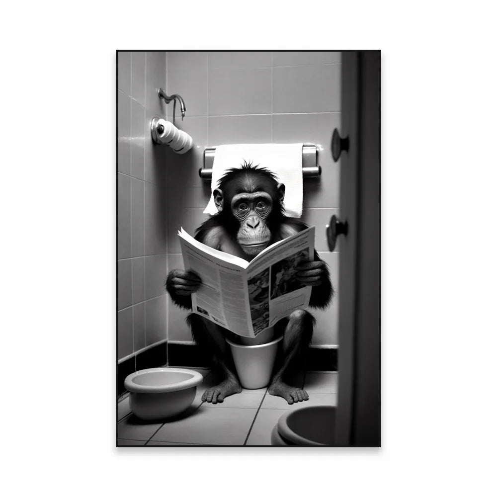Affiche Humour Alpaga aux Toilettes 