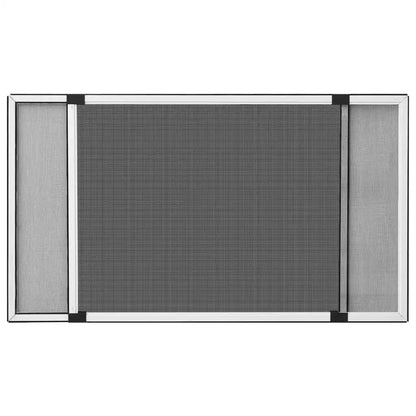 Moustiquaire Extensible pour Fenêtre vidaXL – Cadre Aluminium, (75-143)x50 cm, Sans Perçage
