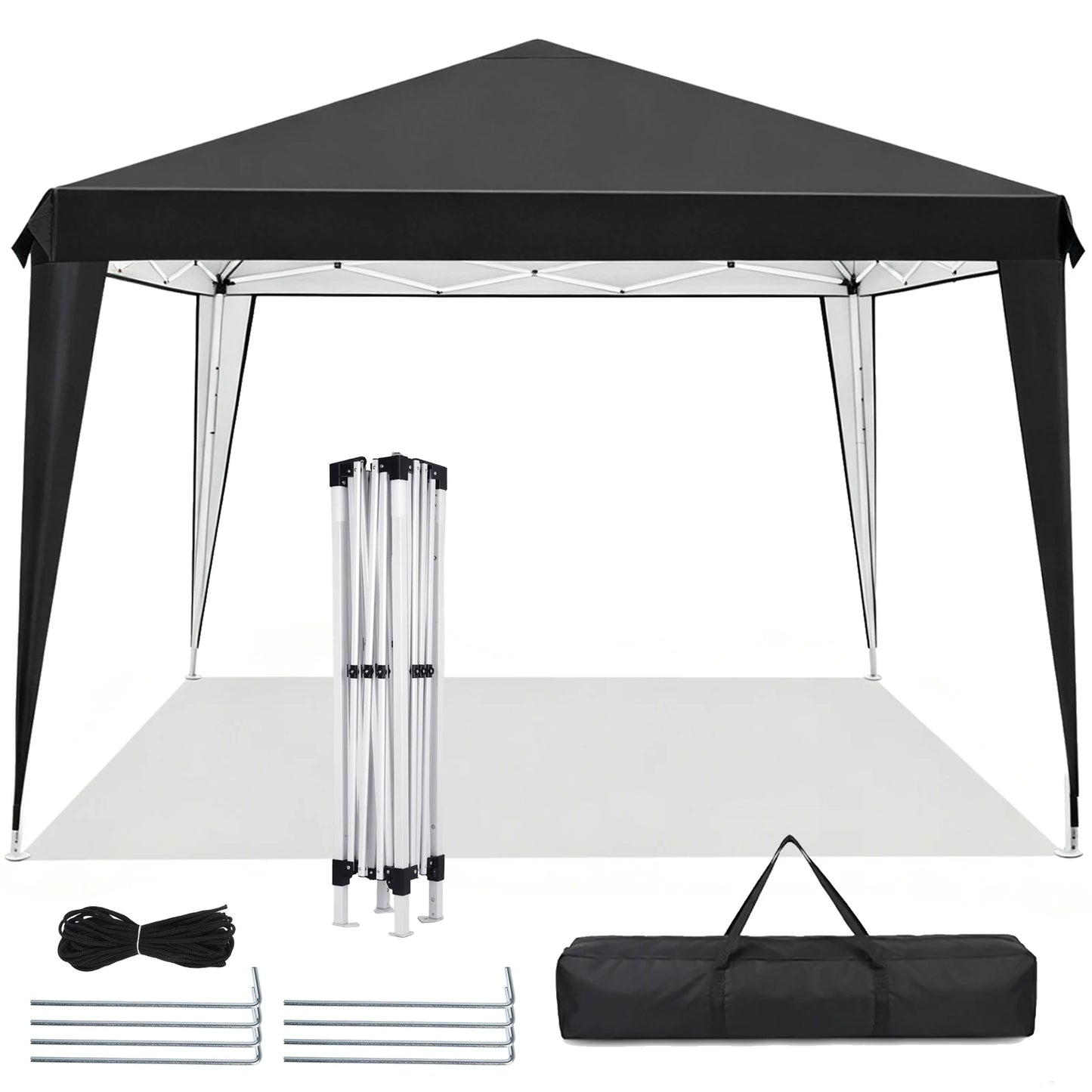 Kiosque Pliant Pop-Up 3x3 m – Toile Oxford 420D UPF 50+, Imperméable, Sac de Transport Inclus
