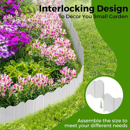 Bordure de Jardin Emboîtable en PP – Séparation Pelouse, Allée et Massif, Décoration Extérieure