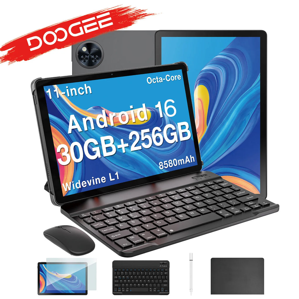 Tablette DOOGEE U11 Pro 11" Android 16 - 30GB RAM (6+24) + 256GB - Écran 90Hz - 8580mAh