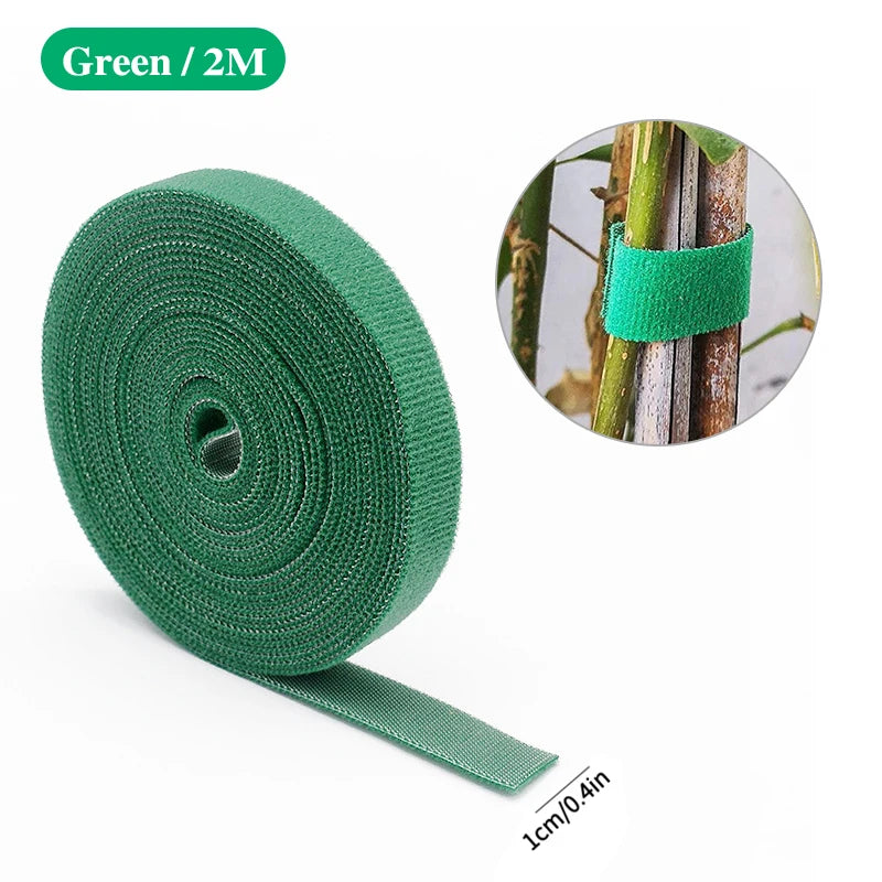 Attaches de jardin en nylon auto-agrippantes – Douces & Réutilisables | 2M à 40M, 7 couleurs