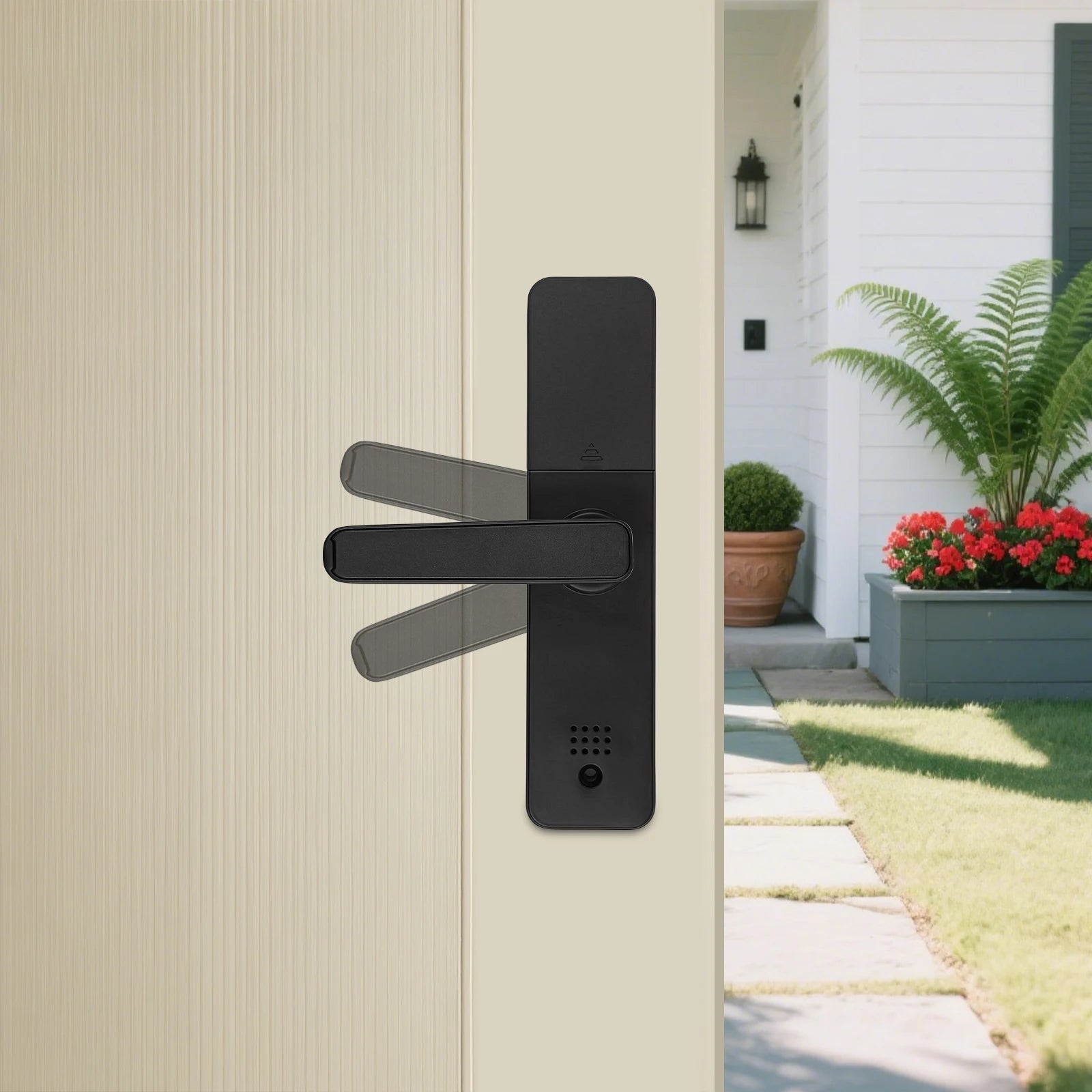 Serrure Intelligente Connectée Tuya – Empreinte, Code, Carte, Clé, App – Aluminium Noir