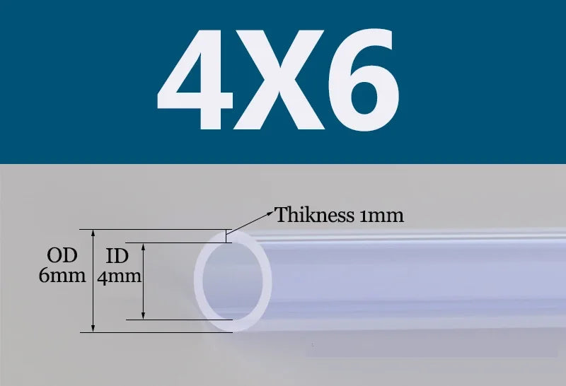Tuyau Silicone Alimentaire Transparent | Flexible Non Toxique 2 à 18mm - 1m ou 5m