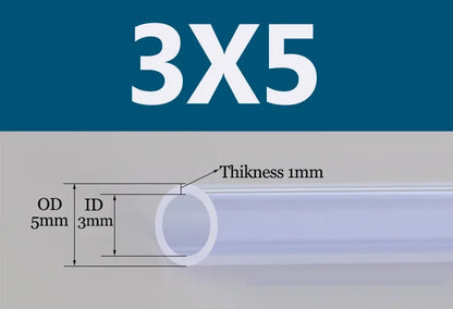 Tuyau Silicone Alimentaire Transparent | Flexible Non Toxique 2 à 18mm - 1m ou 5m