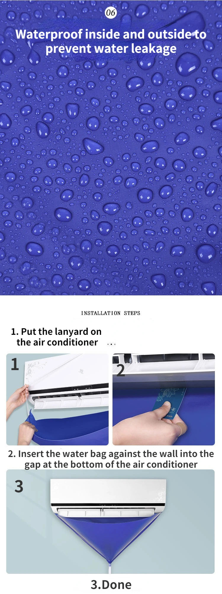 Kit de Nettoyage Climatiseur Mural – Housse Étanche avec Tuyau d'Évacuation