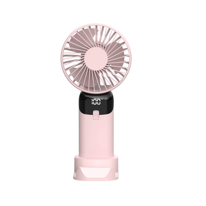 USB Mini Strong Wind Handheld Fan Portable Quiet Rechargeable Desktop Air Cooler with Phone Holder Cooling Fan Outdoor Travel
