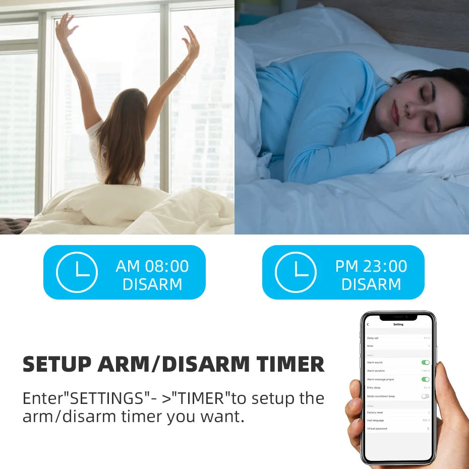 Sirène d'Alarme WiFi KERUI 110dB – Compatible Tuya, Alexa & Google Home, Détecteur de Mouvement