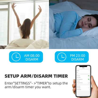 Sirène d'Alarme WiFi KERUI 110dB – Compatible Tuya, Alexa & Google Home, Détecteur de Mouvement