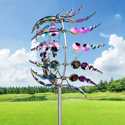 Éolienne Décorative Rotative en Métal pour Jardin – Ornement Extérieur pour Pelouse, Terrasse et Parc