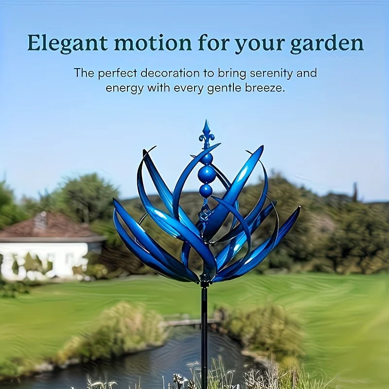 Moulin à Vent Décoratif en Métal – Ornement Rotatif pour Jardin, Terrasse et Balcon