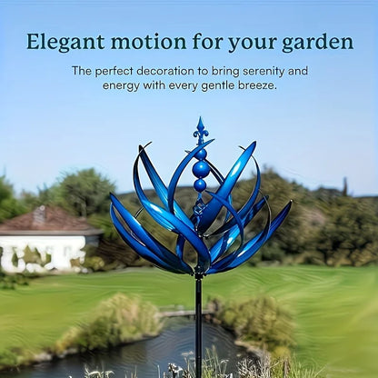 Moulin à Vent Décoratif en Métal – Ornement Rotatif pour Jardin, Terrasse et Balcon