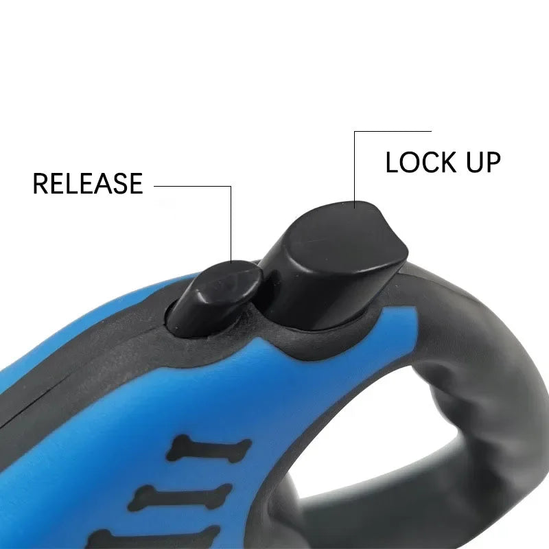 Laisse Rétractable Chien 3m/5m - Nylon Résistant pour Petits Chiens, Chats, Chiots