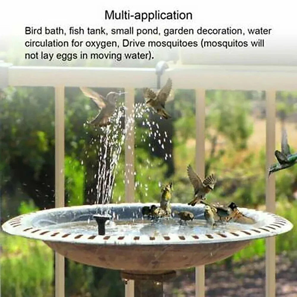 Fontaine Solaire Flottante 13/16/18cm – Pompe pour Bassin, Bain d'Oiseaux & Jardin