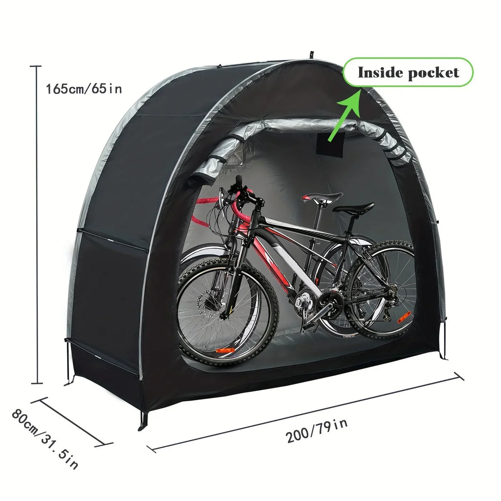 Abri Vélos Imperméable 1-4 Bikes - Garage Portable Pliable 198x81x163cm