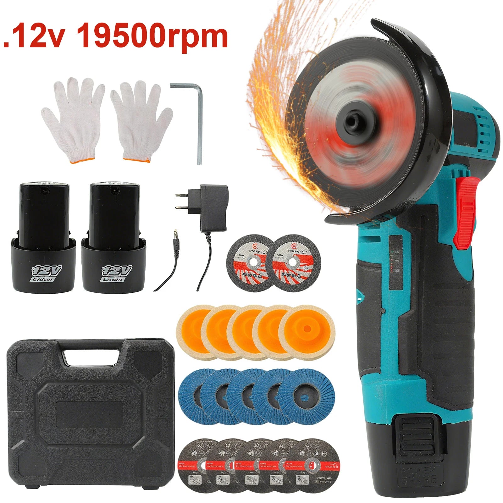 Mini Meuleuse d'Angle Sans Fil 12V Vremota