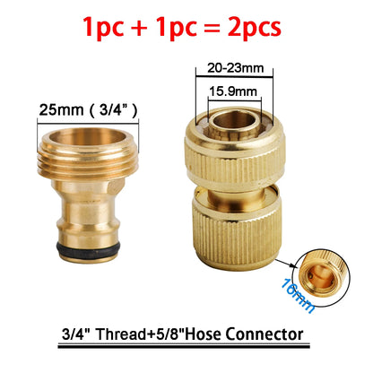 Raccords Rapides en Laiton pour Tuyau de Jardin – Filetage BSP 1/2" & 3/4" – Lot de 2 (22 Modèles)