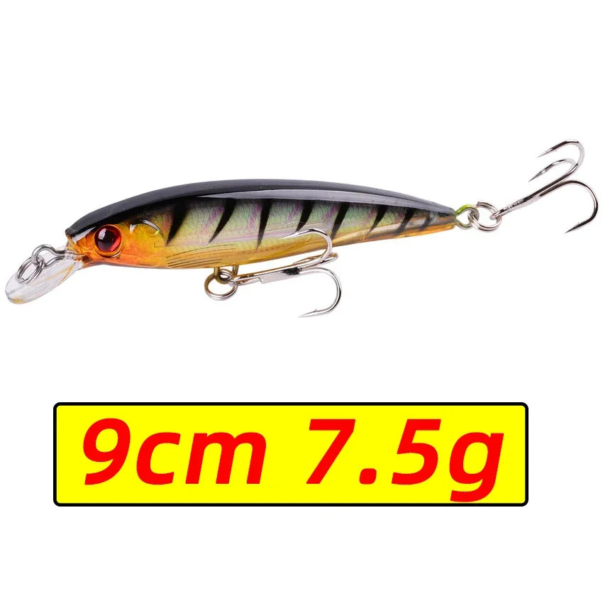 Leurre Pêche Minnow Laser 11cm 13g Poisson Nageur Crankbait Carnassier Brochet Perche Wobbler