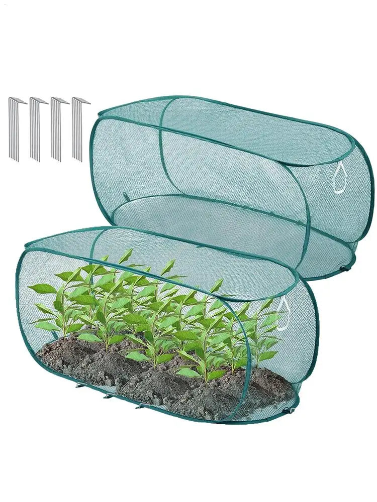 Filet de Protection Plantes Pop-Up Nylon – Lot de 2, 100x45x40cm, Anti-Oiseaux et Animaux, Jardin et Serre