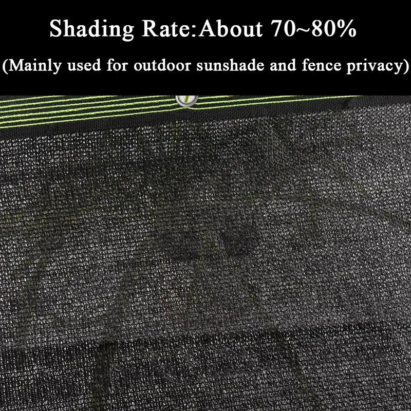 Filet d'Ombrage HDPE Noir 4/6/12PIN – Pare-Soleil Anti-UV 50~90% | Jardin, Serre, Pergola