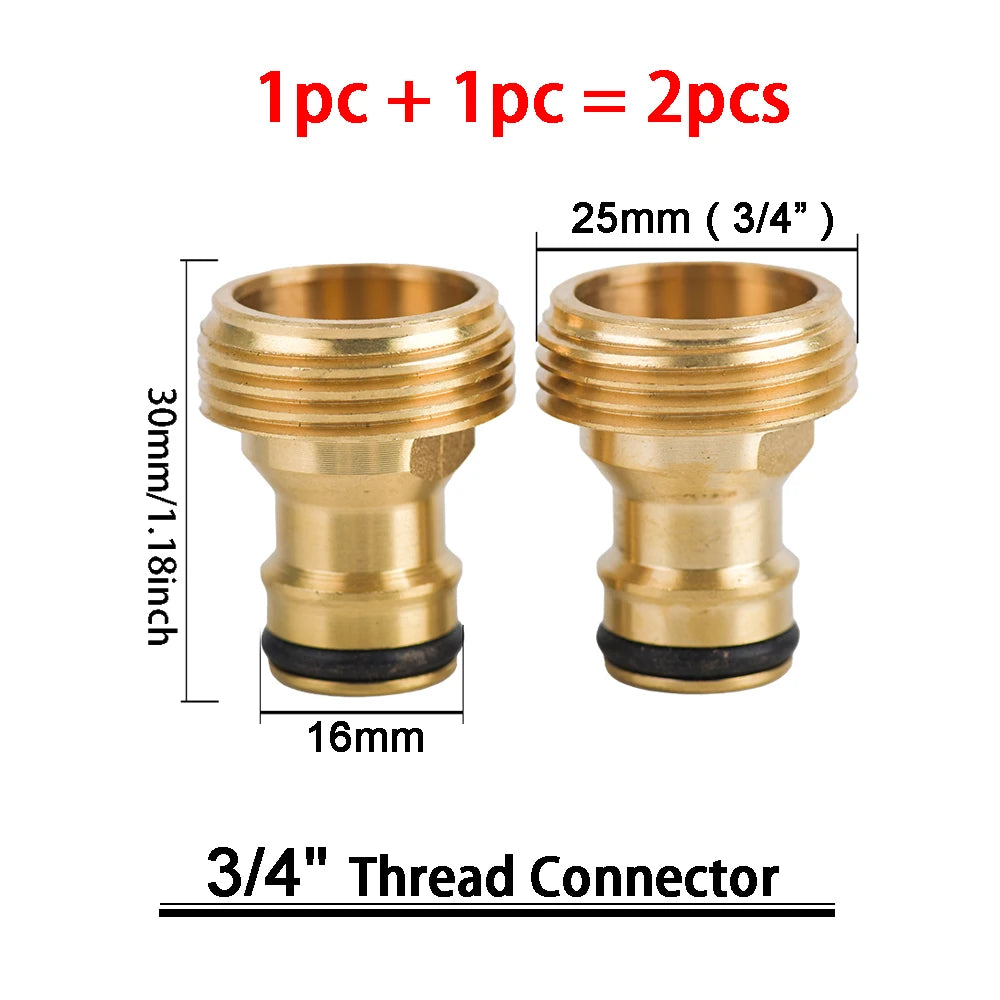 Raccords Rapides en Laiton pour Tuyau de Jardin – Filetage BSP 1/2" & 3/4" – Lot de 2 (22 Modèles)