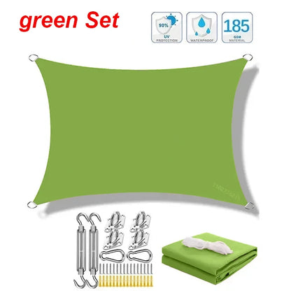 Voile d'Ombrage Rectangulaire Imperméable Oxford 300D – Protection UV 85-98% – Terrasse, Jardin, Piscine, Balcon, Carport – 20 Couleurs & 12 Tailles