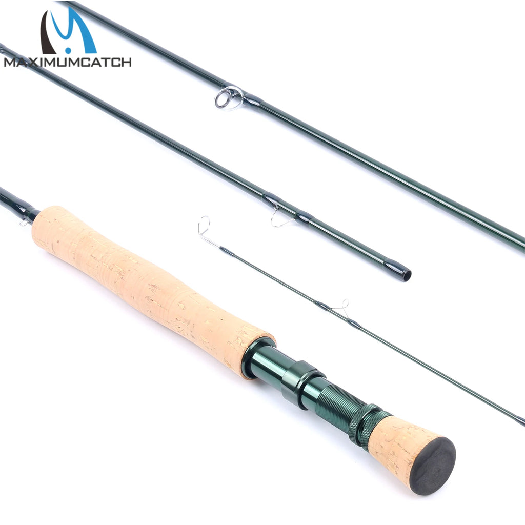Canne à Mouche Maximumcatch 3-8WT Combo Set 8'6"-9' Medium-Fast Moulinet Soie Triangle Tube