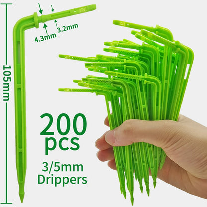 Kit d’Irrigation Goutte-à-Goutte 2 ou 4 Voies – Flèches Drip 3/5mm pour Pot, Jardin et Serre