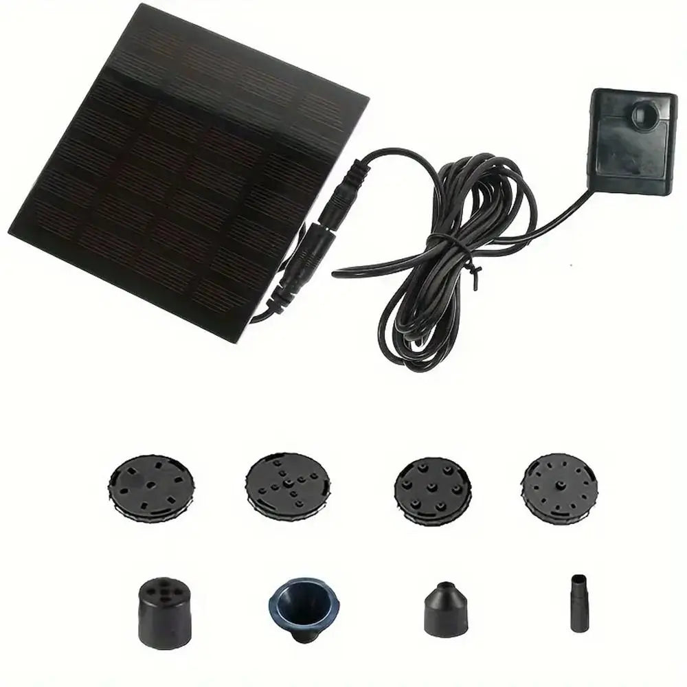 Kit Pompe Fontaine Solaire 1.4W – 11cm, Bassin, Bain d'Oiseaux & Jardin