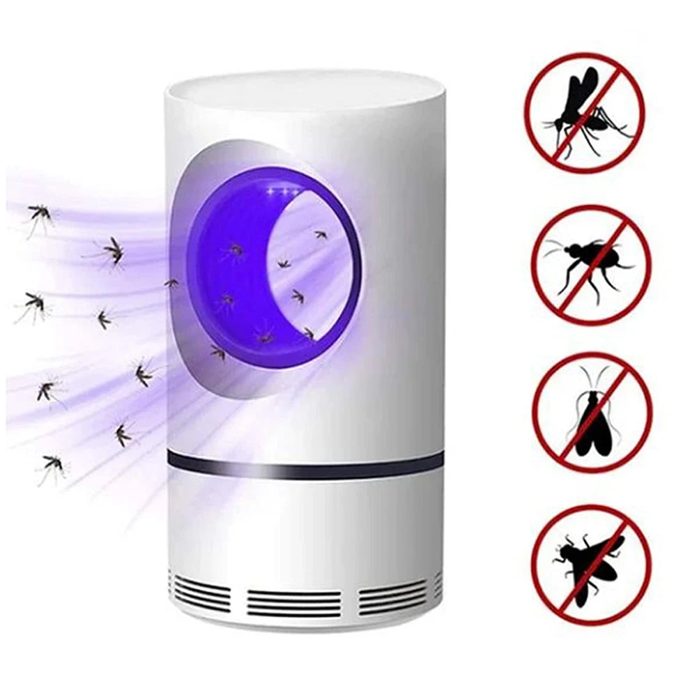 Piège à Moustiques USB LED – Lampe Anti-Insectes 360° à Aspiration