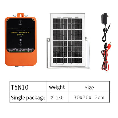 Électificateur de clôture électrique solaire 10 km – 12KV, 1.2J, Batterie 6Ah | Prise EU/US