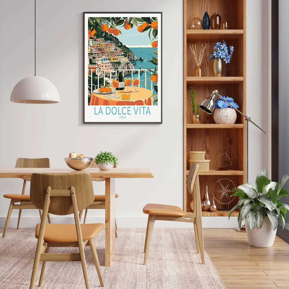 Affiche Capri Citrons La Dolce Vita
