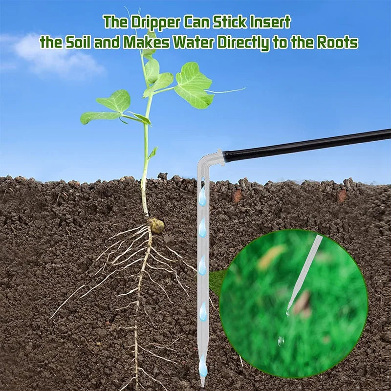 Kit d’Irrigation Solaire Automatique Goutte-à-Goutte – IP65, 30 Durées, 7 Intervalles, Jardin et Balcon
