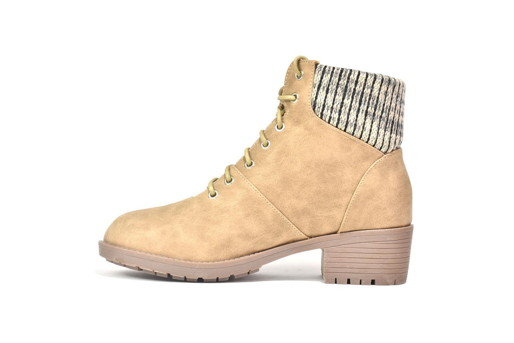 Bottines Femme Camel - Boots d'Hiver Confortables