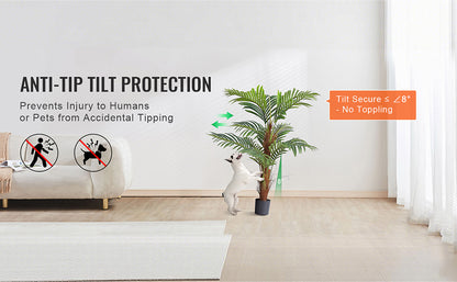 Palmier Artificiel 120/150/180 cm – Fausse Plante en PE, Anti-Basculement, Faible Entretien