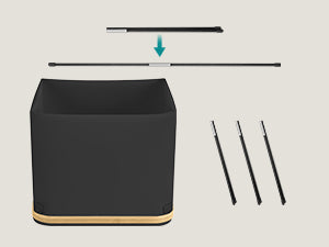 Panier à Linge SONGMICS 65L avec Couvercle - Pliable Gain de Place - Bambou