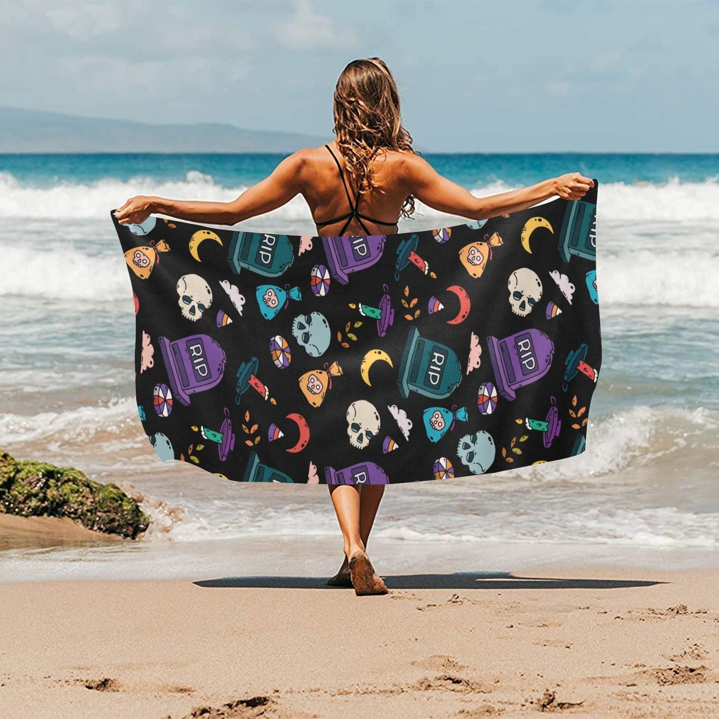 Serviette de Plage Suédée 76x152 cm – Douce, Absorbante & Multifonction