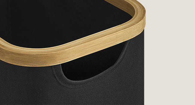 Panier à Linge SONGMICS 65L avec Couvercle - Pliable Gain de Place - Bambou