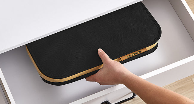 Panier à Linge SONGMICS 65L avec Couvercle - Pliable Gain de Place - Bambou