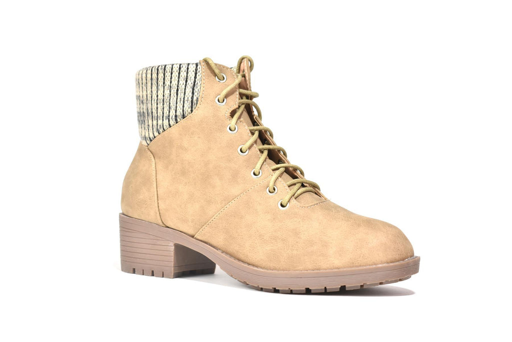 Bottines Femme Camel - Boots d'Hiver Confortables