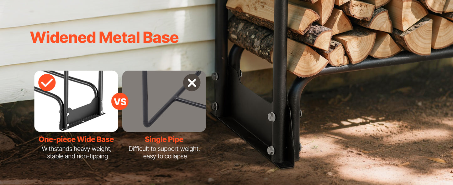 Range-Bûches Extérieur avec Bâche Imperméable 600D – 3 Tailles | SucceBuy