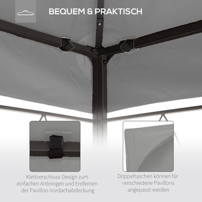 Toit de Remplacement Pavillon de Jardin 3x4m – Polyester 180g/m² Anti-UV | Outsunny